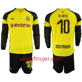 Borussia Dortmund Fodboldtrøjer M.Gotze 10 Børn Hjemmebanesæt 2018/19 Langærmet